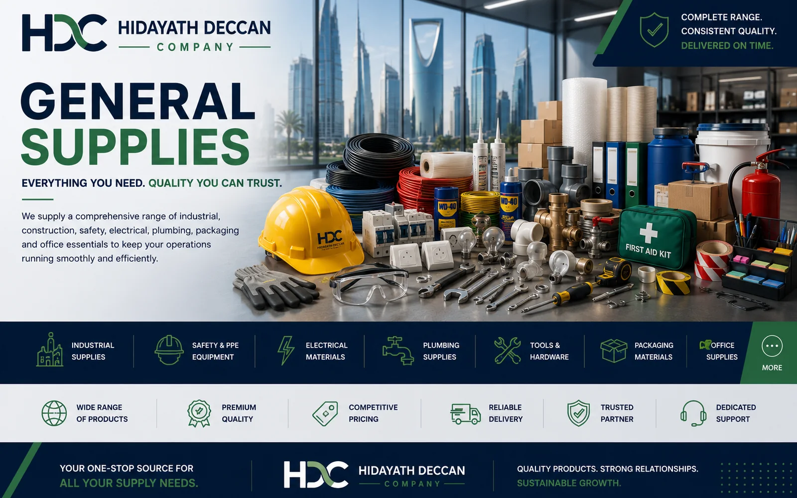General supplies and procurement services of Hidayath Deccan Company
